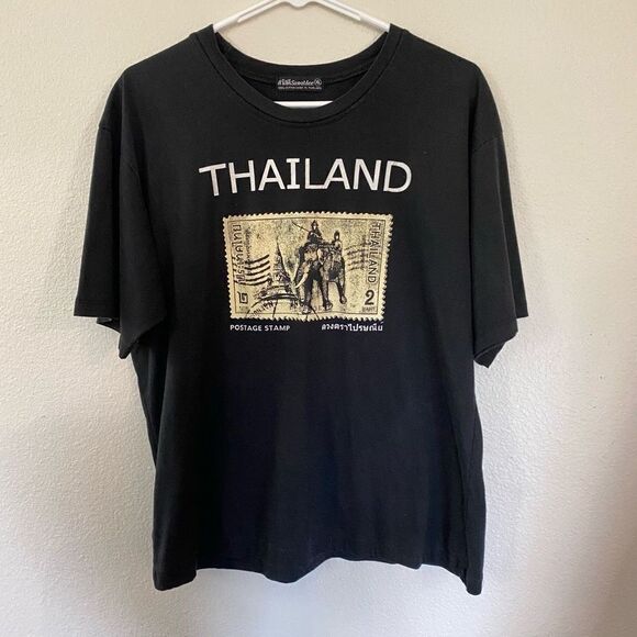 Retro Thailand Postage Travel T-Shirt - Picture 1 of 4